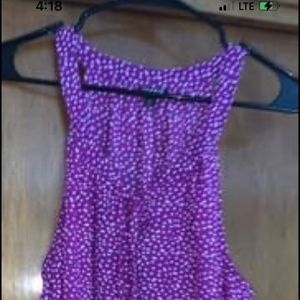 Torrid purple polka dot blouse